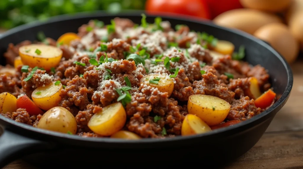 ground beef and potatoes