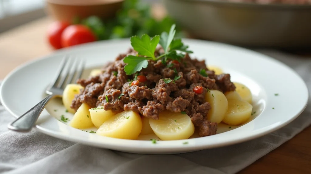 ground beef and potatoes