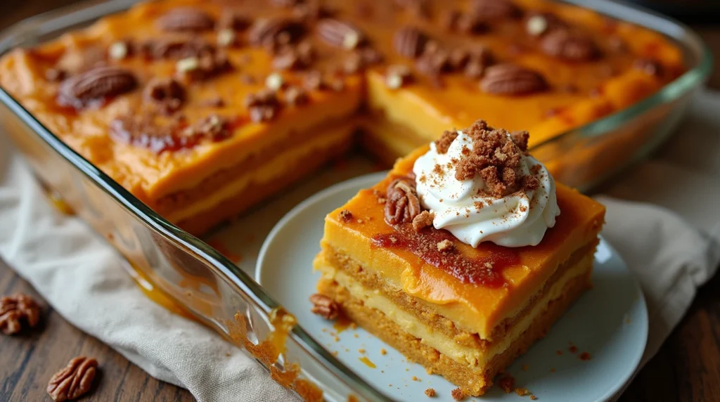 Pumpkin Lasagna Dessert
Pumpkin Lasagna
Homemade Pumpkin Lasagna Dessert
