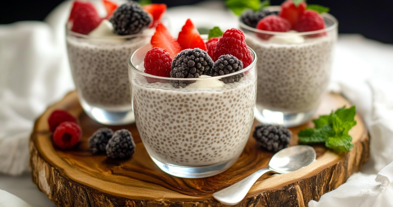 chia seed pudding with coconut milk