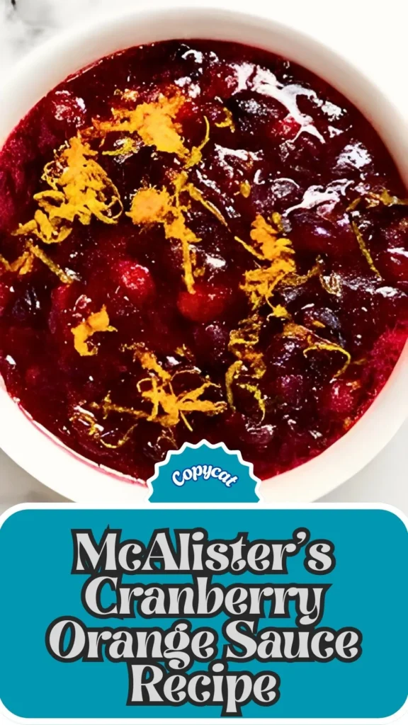 Copycat McAlister's Cranberry Orange Sauce Recipe