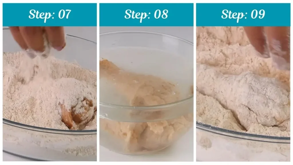 Preparing the Kentucky Fried Chicken