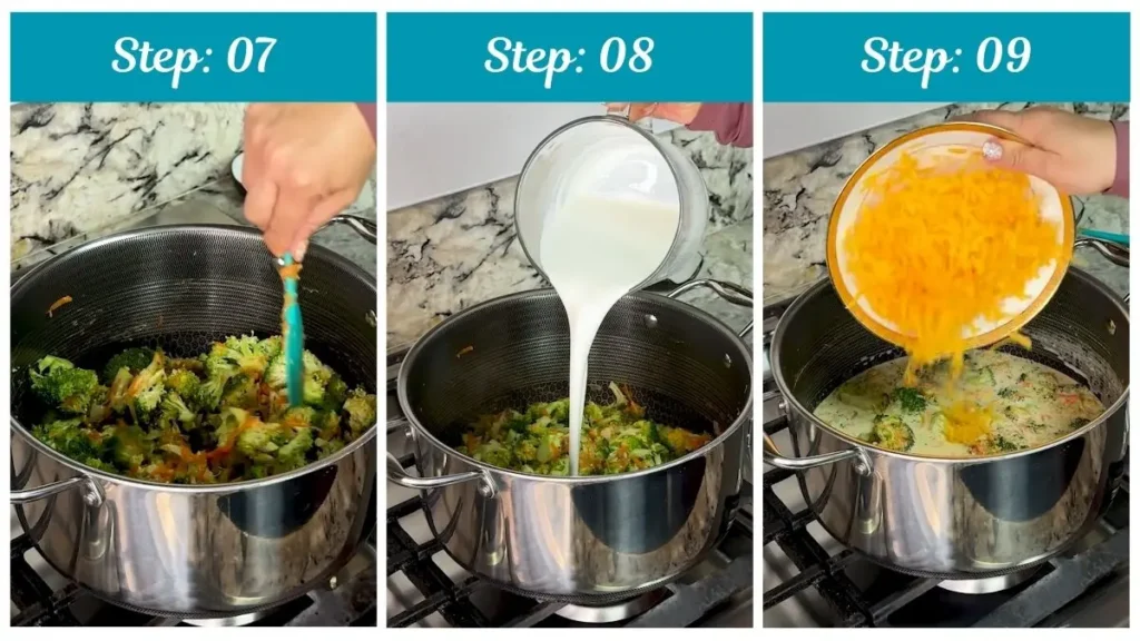 Preparing the McAlisters Broccoli Cheddar Soup